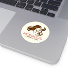 Monaco's Coffee Co. Logo Round Vinyl Sticker — Retro Café Branding Sticker